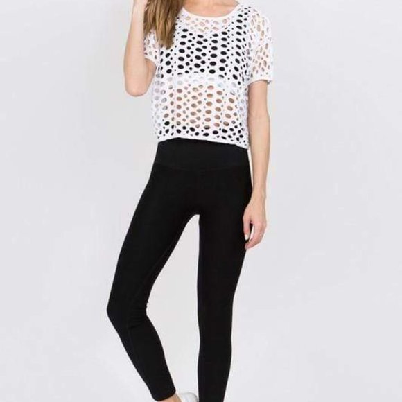 Off The Mat Work Out Shirt-Wht - Picture 2 of 5